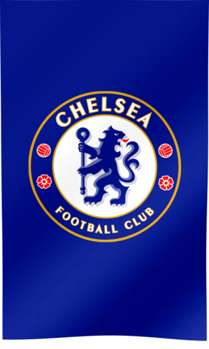 A Blue Chelsea Football Club Logo On A Blue Background GIF