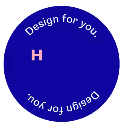 A Blue Circle That Says Hurray Design In Pink Sticker