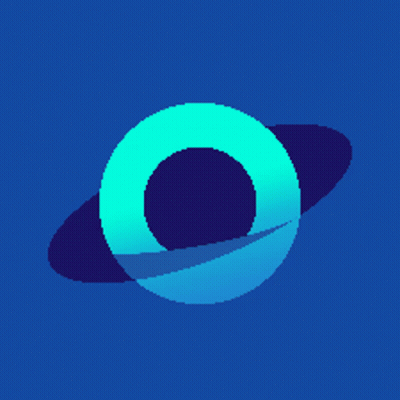 A Blue Circle With A Black Circle In The Middle GIF
