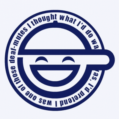 A Blue Circle With A Smiley Face And The Words " What I 'D Do " GIF