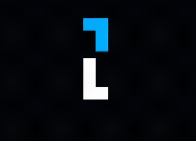 A Blue Circle With A Square In The Middle On A Black Background GIF