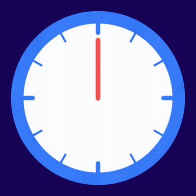 A Blue Clock With The Words Du Temps Pour Soit Written On It GIF