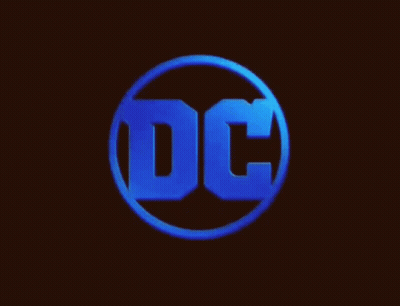 A Blue Dc Logo In A Circle On A Dark Background . GIF