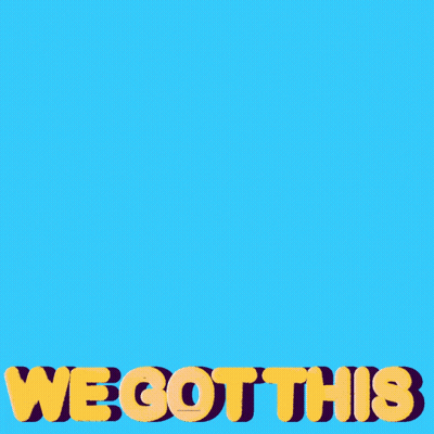 A Blue Fist With The Words " We Got This " On It GIF
