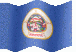 A Blue Flag With A White Emblem That Says Annapolis GIF