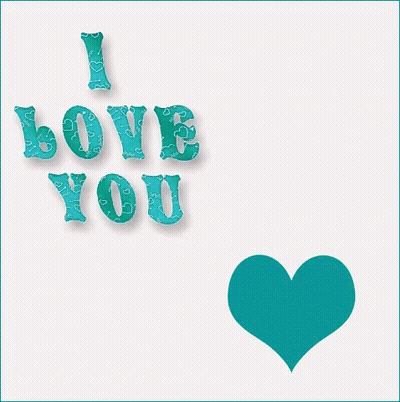 A Blue Heart With The Letters I And B Next To It On A White Background GIF