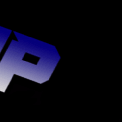 A Blue Hp Logo With A Black Background GIF