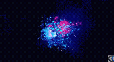 A Blue Imax Logo On A Dark Background GIF