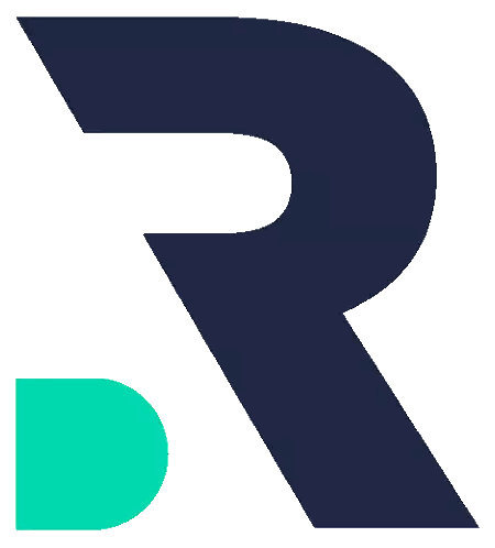 A Blue Letter R With A Green R On The Bottom Sticker