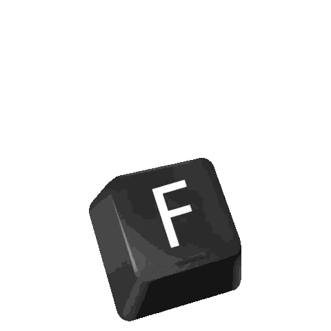 A Blue Lightning Bolt Is Coming Out Of The Letter F Sticker
