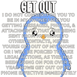 A Blue Penguin Is Holding A Sign That Says Get Out GIF