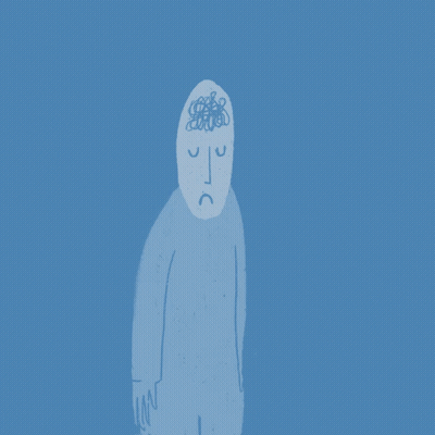 A Blue Poster Says Pause Inhale Exhale GIF