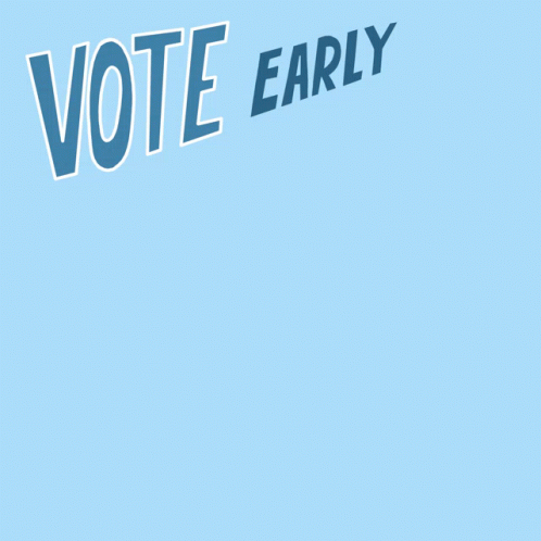 A Blue Poster That Says Vote Early Athens Early Voting Begins December 14 GIF