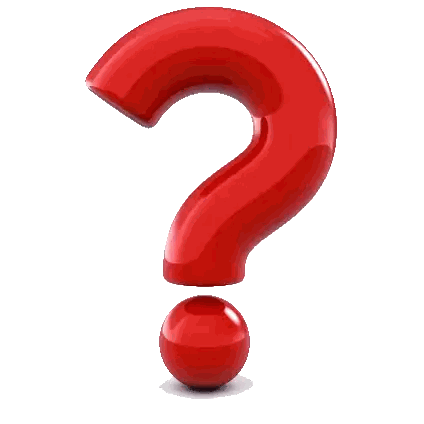 A Blue Question Mark With A Blue Ball Below It On A White Background Sticker