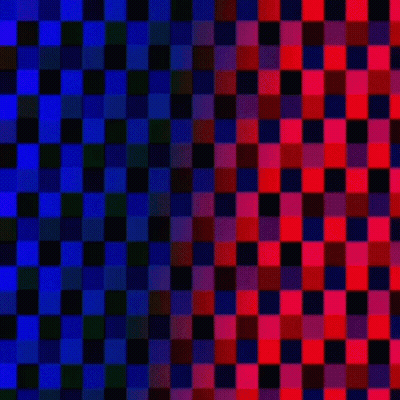 A Blue , Red , And Black Checkered Background With A Diagonal Gradient GIF