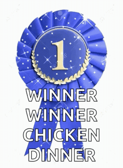 A Blue Ribbon With The Number 1 On It GIF