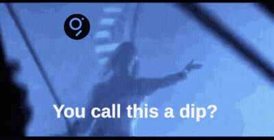 A Blue Screen With The Words You Call This A Dip GIF