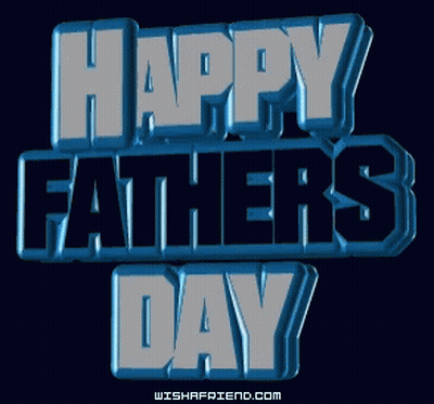 A Blue Sign That Says Happy Father 'S Day On It GIF