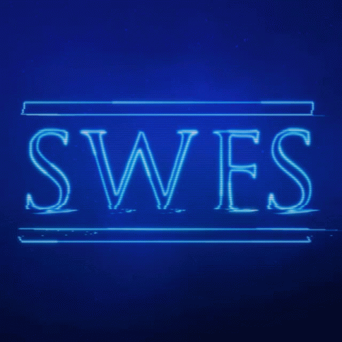 A Blue Sign That Says Swefs On It GIF