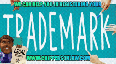 A Blue Sign That Says Trademark On It GIF
