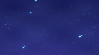 A Blue Sky With A Few Shooting Stars In It GIF