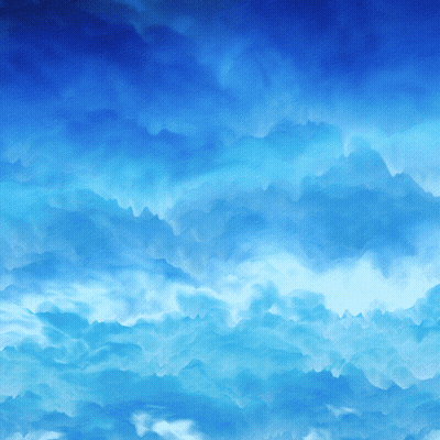A Blue Sky With White Clouds Floating In It GIF