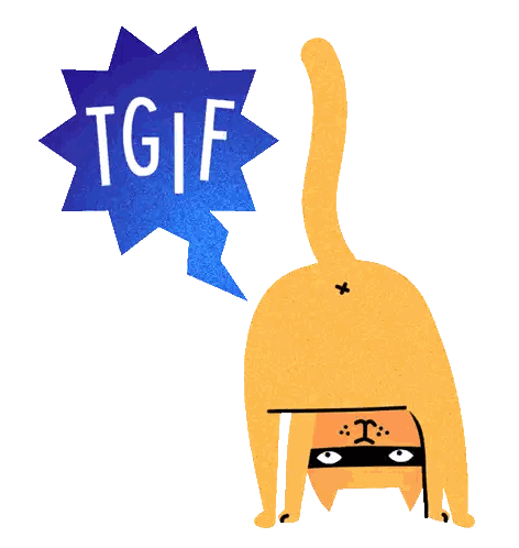 A Blue Speech Bubble With The Word Tgif On It Sticker