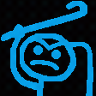 A Blue Swirl With A Face In The Middle GIF