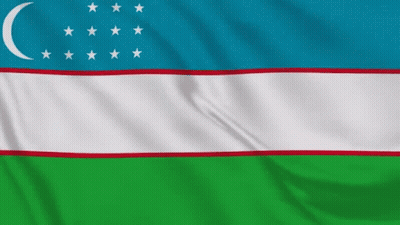 A Blue White And Green Flag With A Crescent Moon And Stars On It GIF