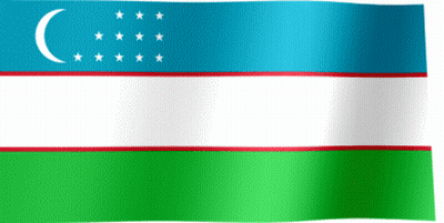 a blue white and green flag with a white crescent moon and stars