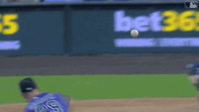 A Blurred Image Of A Baseball Field With A Bet365 Sign In The Background GIF