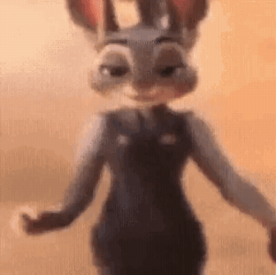 A Blurred Image Of A Cartoon Character , Judy Hopps , From Zootopia . GIF