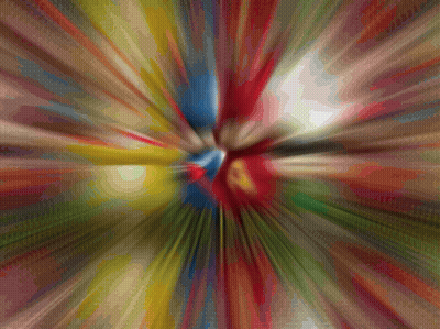 A Blurred Image Of A Colorful Explosion Of Colors GIF