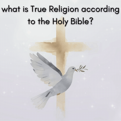 A Blurred Image Of A Cross With A Dove On It GIF