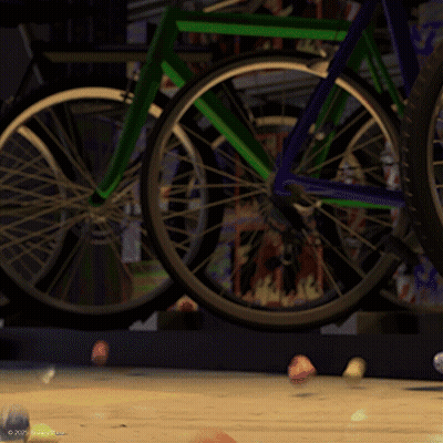 A Blurred Image Of A Disney Pixar Bicycle GIF