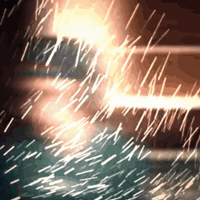 A Blurred Image Of A Fireworks Display With A Google Logo In The Lower Right Corner GIF