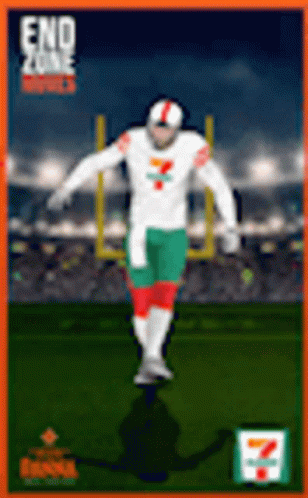 A Blurred Image Of A Football Player Standing On The Field GIF