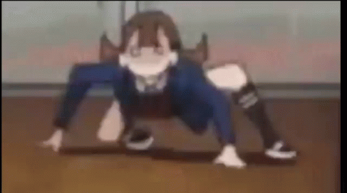 A Blurred Image Of A Girl Crawling On The Floor . GIF