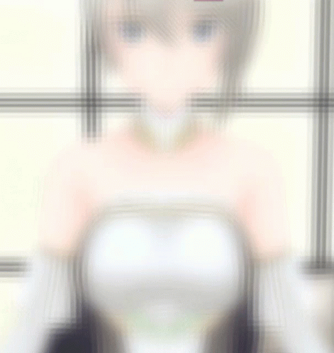 A Blurred Image Of A Girl In A White Top GIF