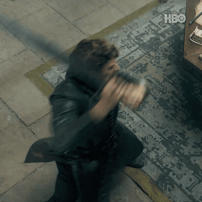 A Blurred Image Of A Man With The Hbo Logo In The Corner GIF