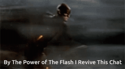 A Blurred Image Of A Man With The Words By The Power Of The Flash I Revive This Chat GIF