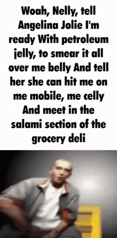 A Blurred Image Of A Man With The Words Woah Nelly Tell Angelina Jolie I 'M Ready GIF