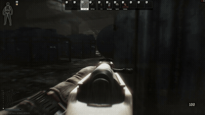 A Blurred Image Of A Person Holding A Rifle In A Video Game With The Letters A B C And D Visible GIF