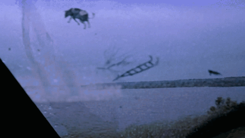 A Blurred Image Of A Person Riding A Horse In The Air GIF