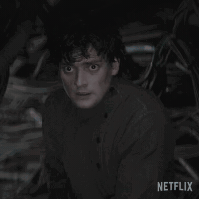 A Blurred Image Of A Person With A Netflix Logo In The Bottom Right Corner GIF