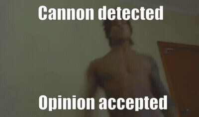 A Blurred Image Of A Person With The Words Cannon Detected Opinion Accepted GIF