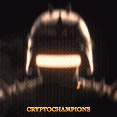 A Blurred Image Of A Person With The Words Cryptochampions On The Bottom GIF