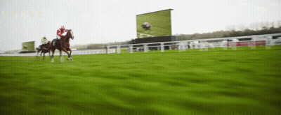 A Blurred Image Of A Race Track With The Word Horse On The Bottom GIF