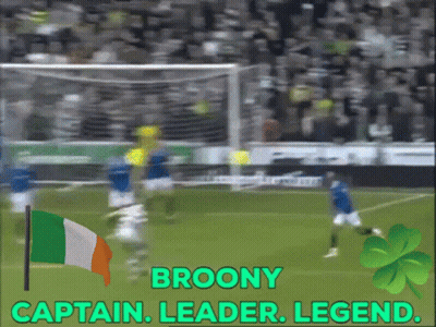 A Blurred Image Of A Soccer Field With The Words Broony Captain Leader Legend GIF