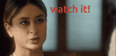 A Blurred Image Of A Woman And The Words Watch It GIF